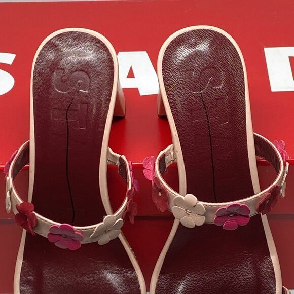STAUD Floral Leather Sandals size 36.5 - Picture 4 of 11